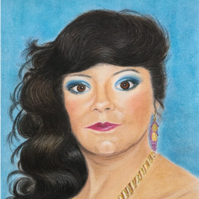 Self Portrait in Colour Pencil