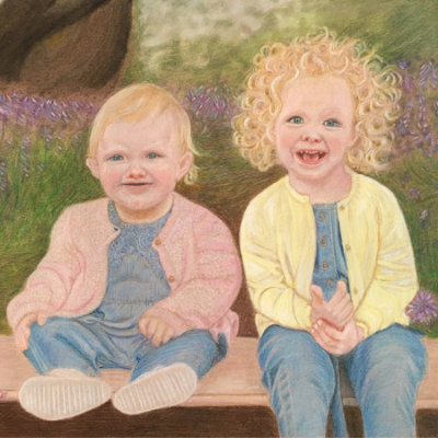 Rosie and Eva, Mixed Media