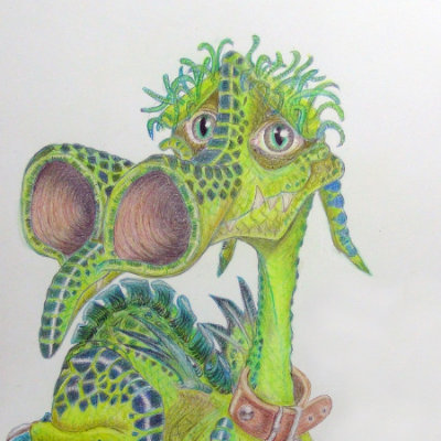 Swamp Dragon,Colour pencil