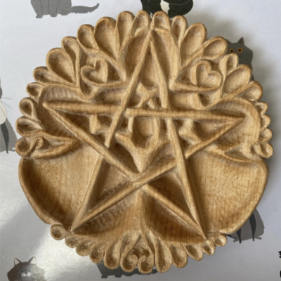 Hand carved Mandela for a friends Birthday approx 9x9x2in Red wood